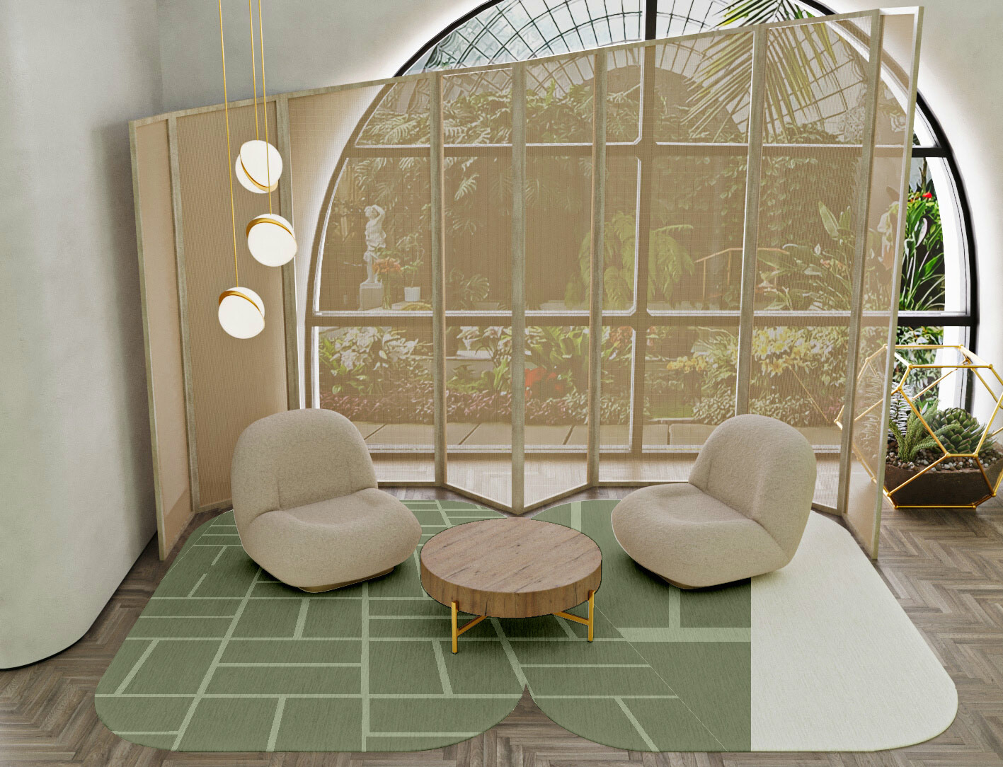 Kyle Geometric Eight Hand Tufted Pure Wool Custom Rug by Rug Artisan