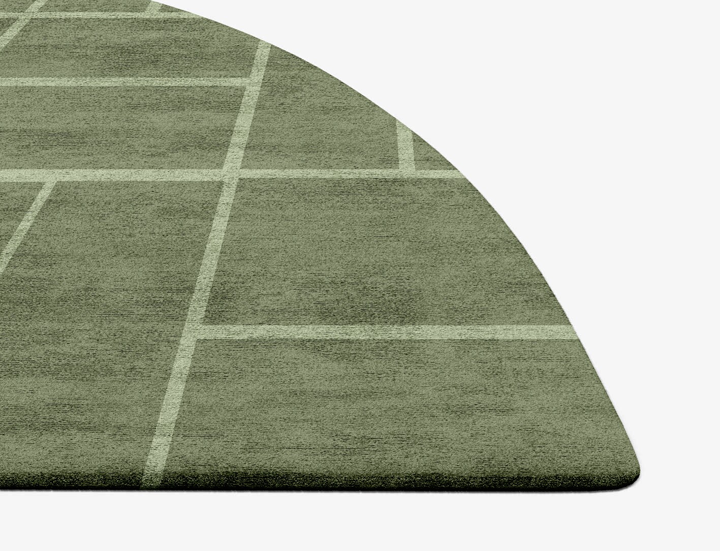 Kyle Geometric Halfmoon Hand Tufted Bamboo Silk Custom Rug by Rug Artisan