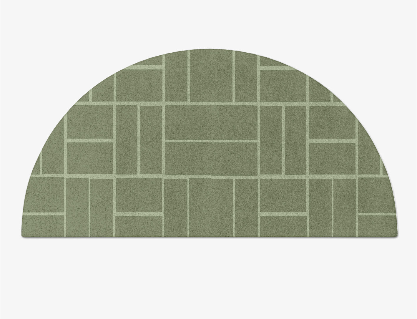Kyle Geometric Halfmoon Hand Tufted Pure Wool Custom Rug by Rug Artisan