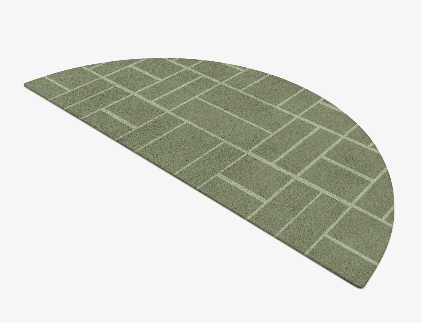 Kyle Geometric Halfmoon Hand Tufted Pure Wool Custom Rug by Rug Artisan