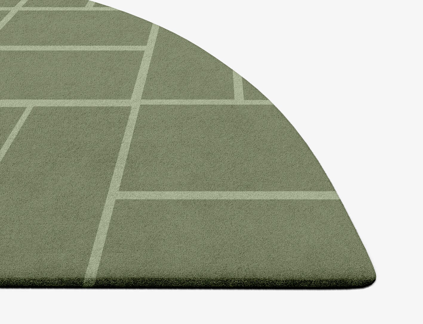 Kyle Geometric Halfmoon Hand Tufted Pure Wool Custom Rug by Rug Artisan