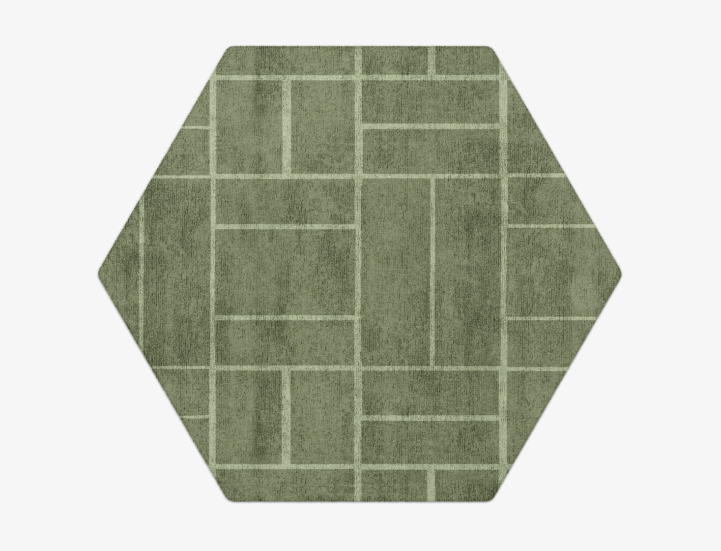 Kyle Geometric Hexagon Hand Tufted Bamboo Silk Custom Rug by Rug Artisan