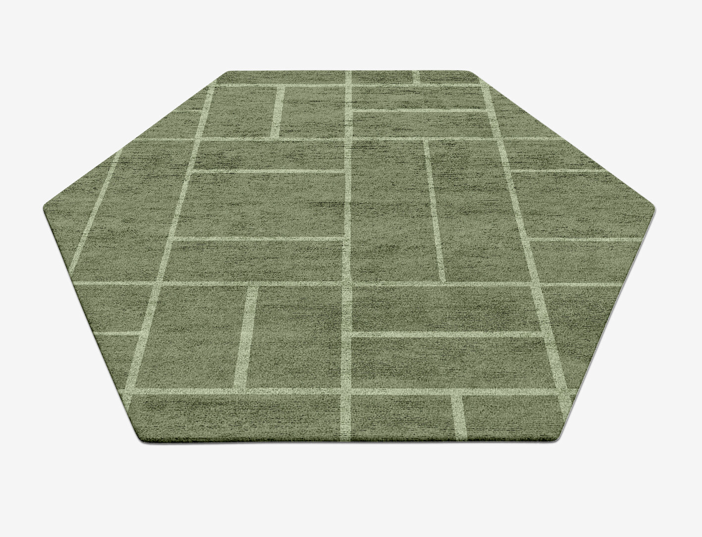 Kyle Geometric Hexagon Hand Tufted Bamboo Silk Custom Rug by Rug Artisan
