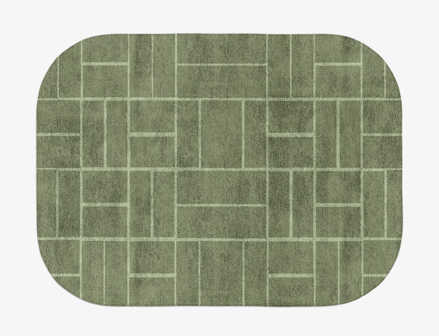 Kyle Geometric Oblong Hand Tufted Bamboo Silk Custom Rug by Rug Artisan