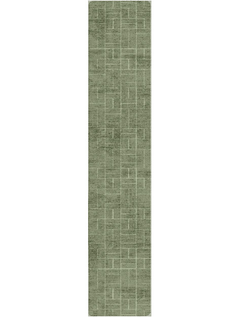 Kyle Modern Geometrics Runner Hand Tufted Bamboo Silk Custom Rug by Rug Artisan