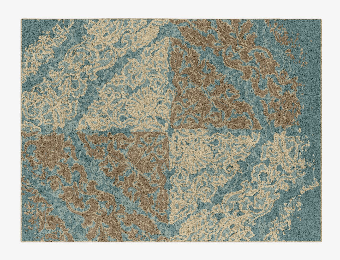 Ladan Persian Bagh Rectangle Hand Tufted Pure Wool Custom Rug by Rug Artisan