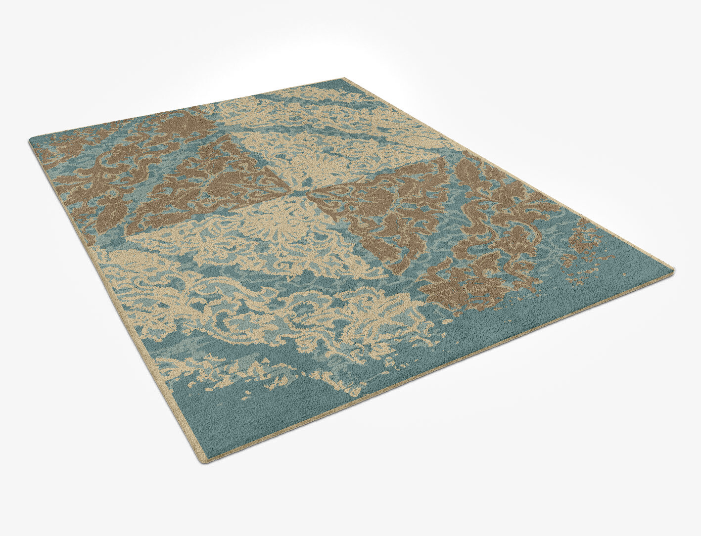 Ladan Persian Bagh Rectangle Hand Tufted Pure Wool Custom Rug by Rug Artisan