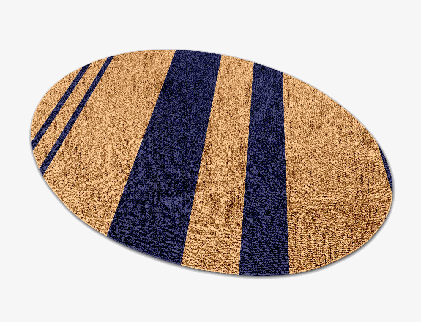 Lambent Geometric Oval Flatweave Bamboo Silk Custom Rug by Rug Artisan
