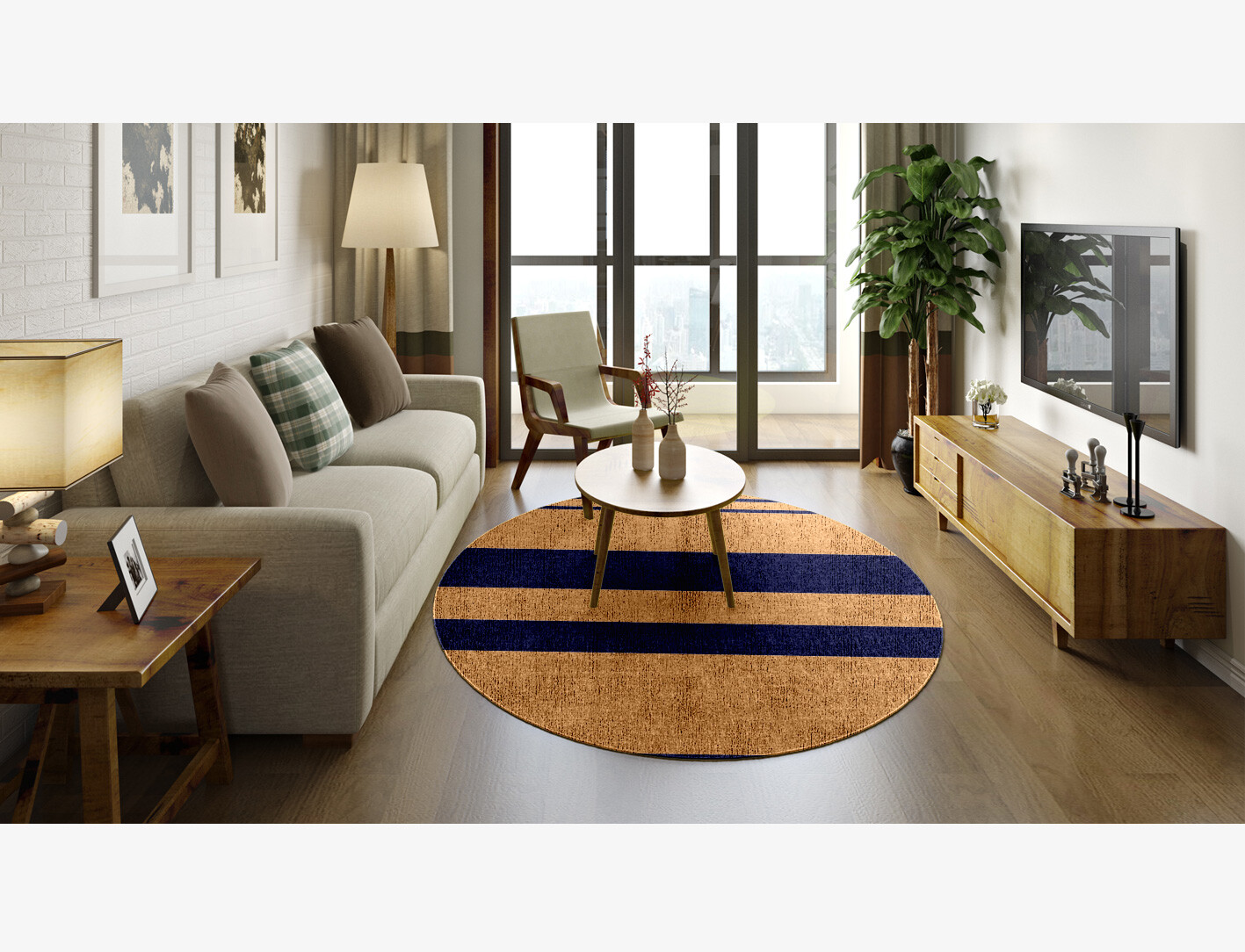 Lambent Geometric Oval Flatweave Bamboo Silk Custom Rug by Rug Artisan