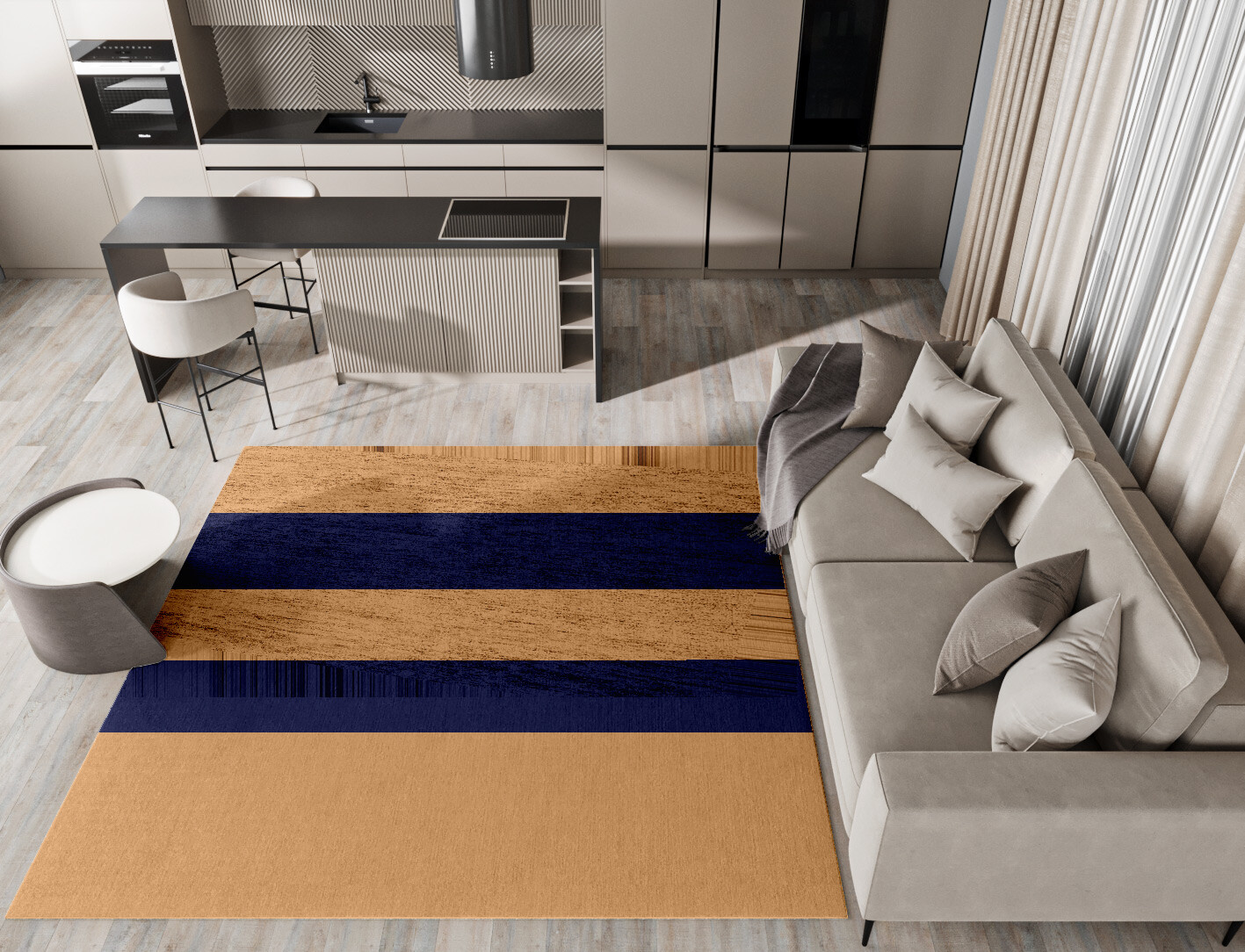 Lambent Geometric Square Hand Knotted Bamboo Silk Custom Rug by Rug Artisan