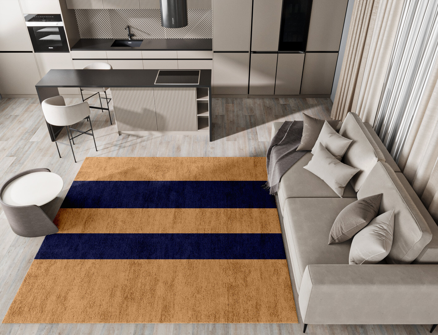 Lambent Geometric Square Hand Tufted Bamboo Silk Custom Rug by Rug Artisan