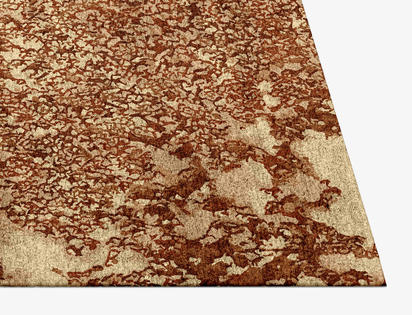 Land Creeper Brush Strokes Rectangle Hand Knotted Bamboo Silk Custom Rug by Rug Artisan
