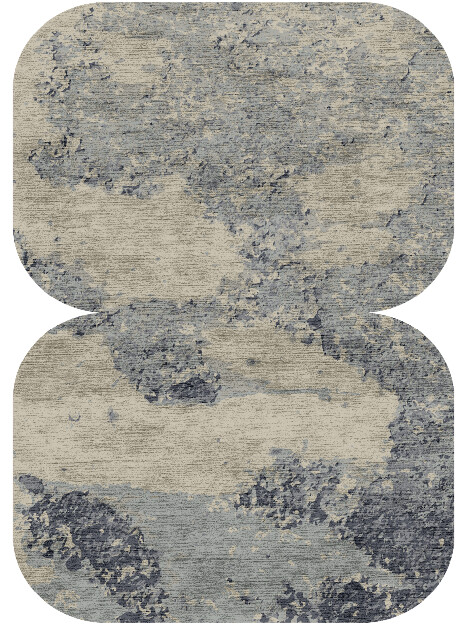 Landscape Brush Strokes Eight Hand Knotted Bamboo Silk Custom Rug by Rug Artisan