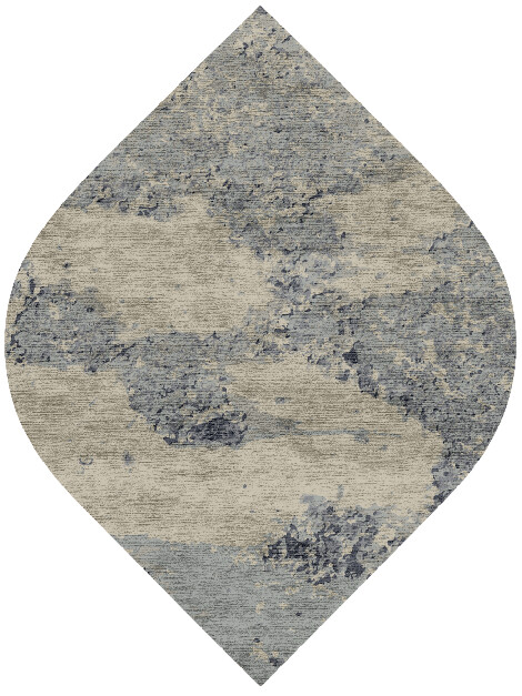 Landscape Brush Strokes Ogee Hand Knotted Bamboo Silk Custom Rug by Rug Artisan