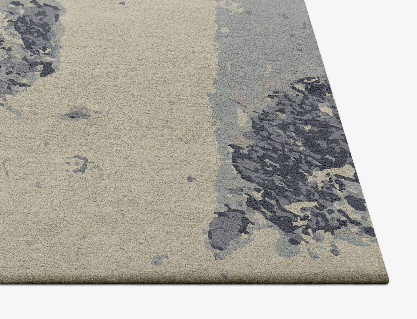 Landscape Brush Strokes Square Hand Tufted Pure Wool Custom Rug by Rug Artisan