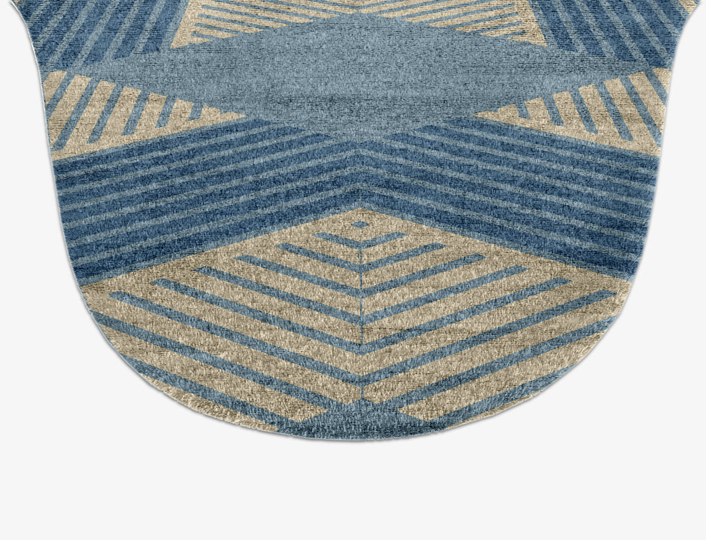 Lanes Modern Geometrics Drop Hand Knotted Bamboo Silk Custom Rug by Rug Artisan