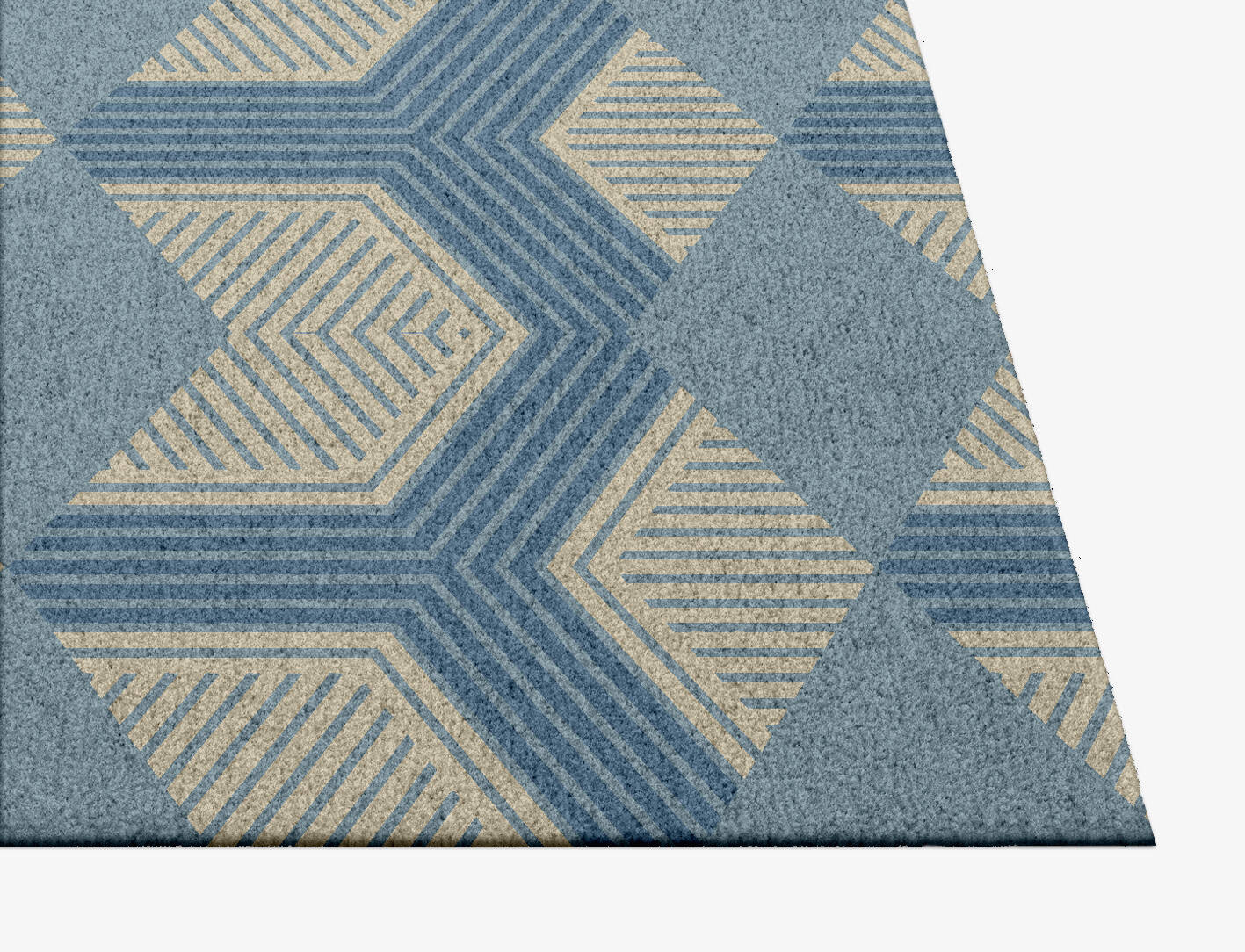 Lanes Modern Geometrics Square Hand Knotted Tibetan Wool Custom Rug by Rug Artisan