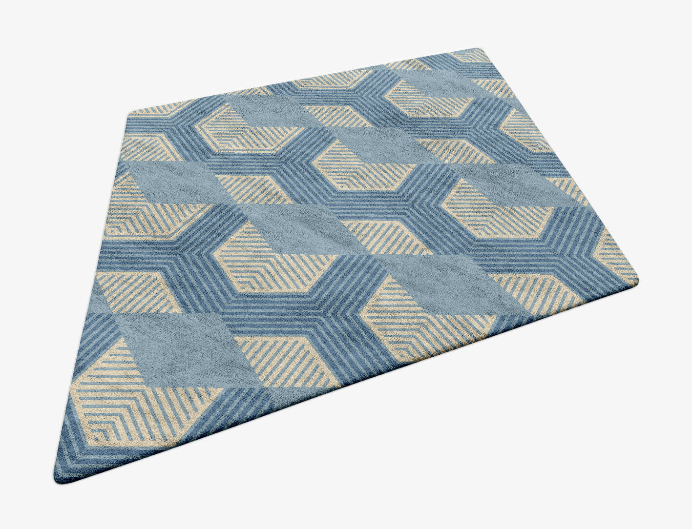Lanes Modern Geometrics Diamond Hand Tufted Bamboo Silk Custom Rug by Rug Artisan