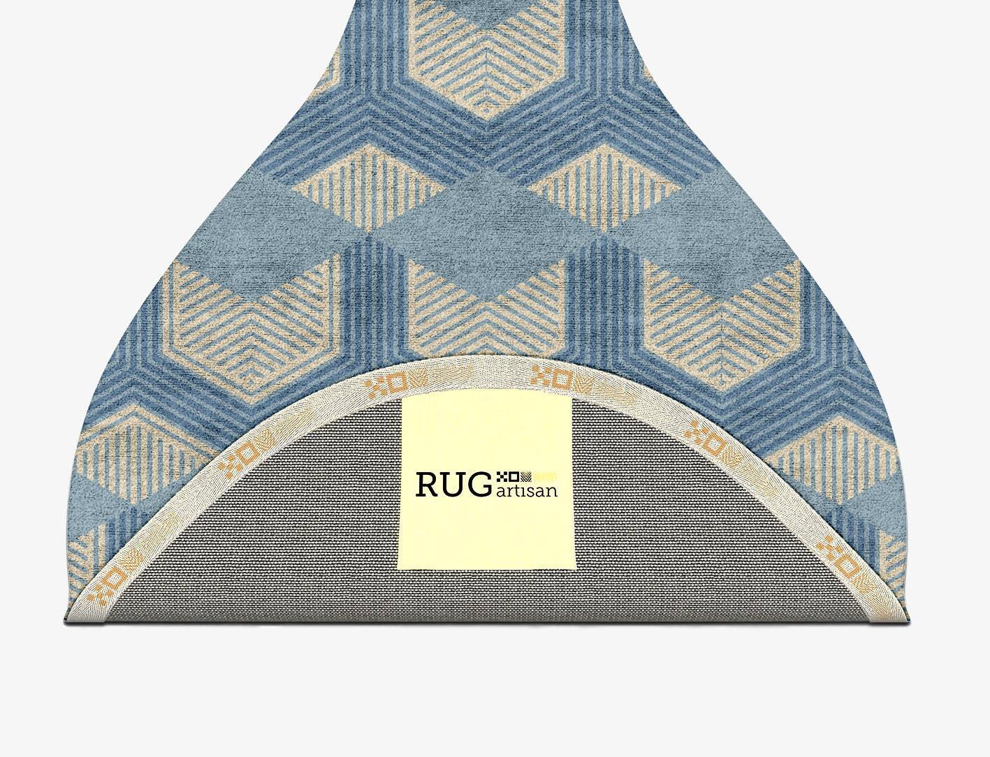 Lanes Modern Geometrics Drop Hand Tufted Bamboo Silk Custom Rug by Rug Artisan
