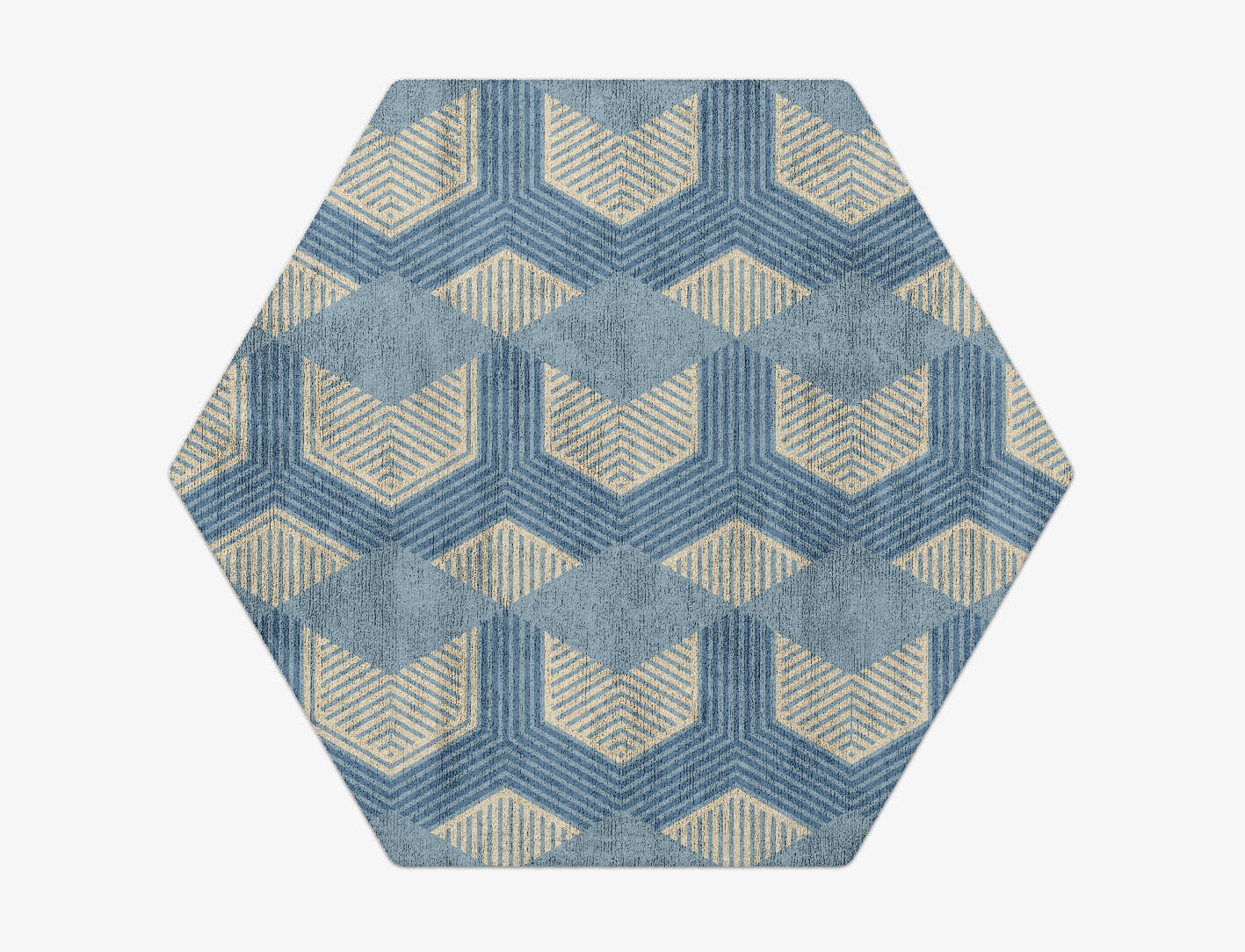 Lanes Modern Geometrics Hexagon Hand Tufted Bamboo Silk Custom Rug by Rug Artisan