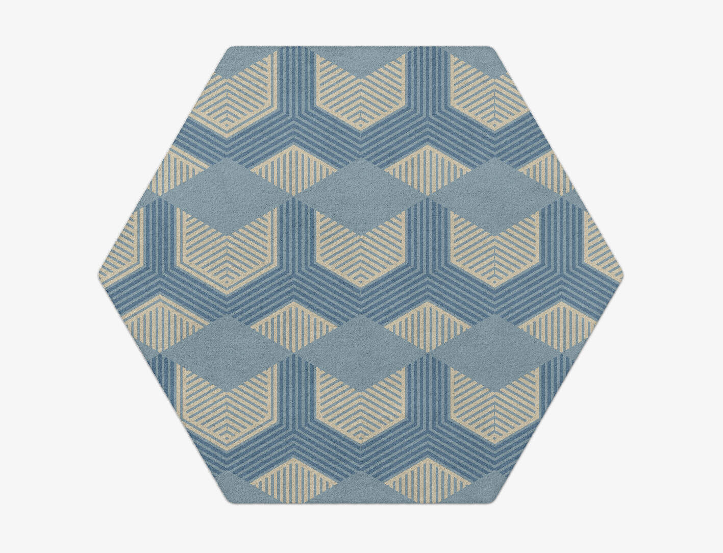 Lanes Modern Geometrics Hexagon Hand Tufted Pure Wool Custom Rug by Rug Artisan