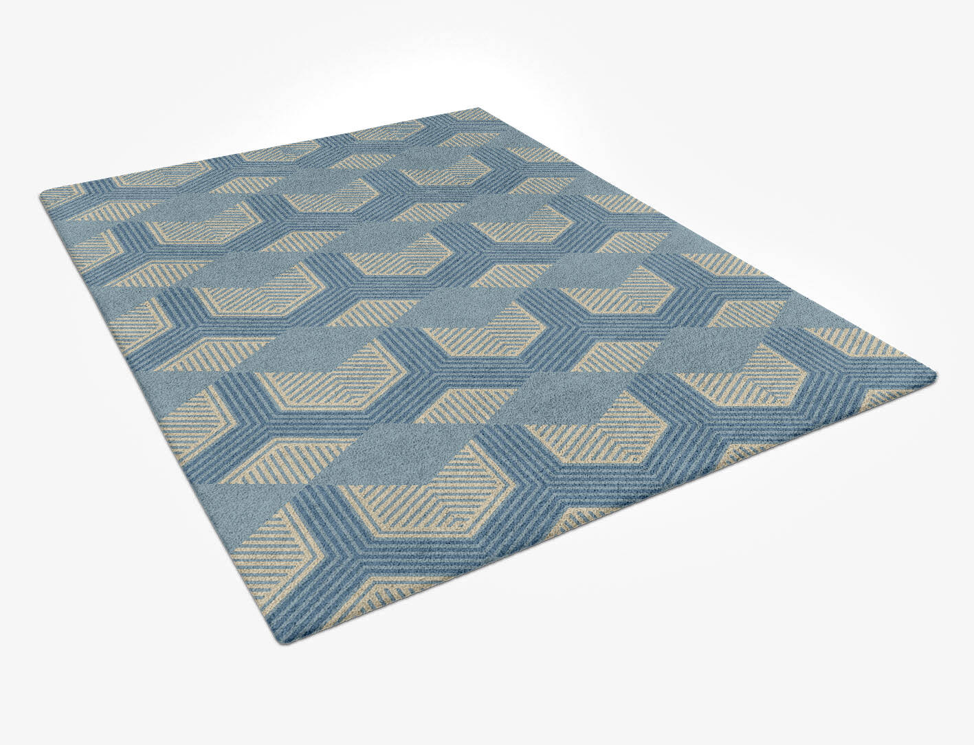 Lanes Modern Geometrics Rectangle Hand Tufted Pure Wool Custom Rug by Rug Artisan