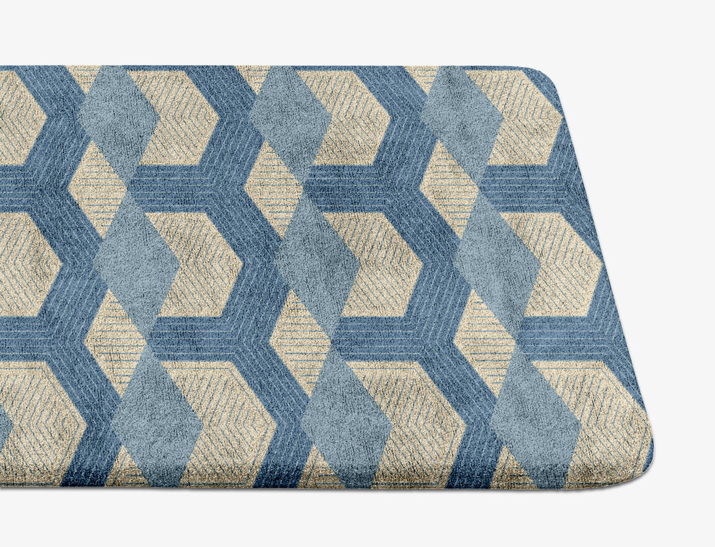 Lanes Modern Geometrics Runner Hand Tufted Bamboo Silk Custom Rug by Rug Artisan