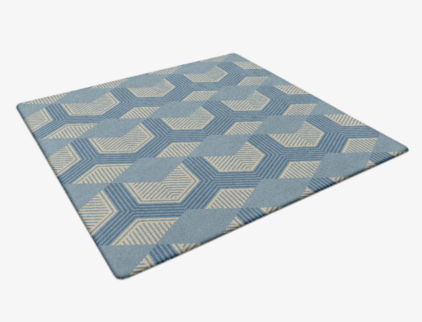 Lanes Modern Geometrics Square Hand Tufted Pure Wool Custom Rug by Rug Artisan