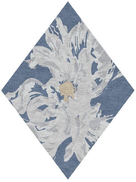 Lapis Cerulean Diamond Hand Knotted Tibetan Wool Custom Rug by Rug Artisan