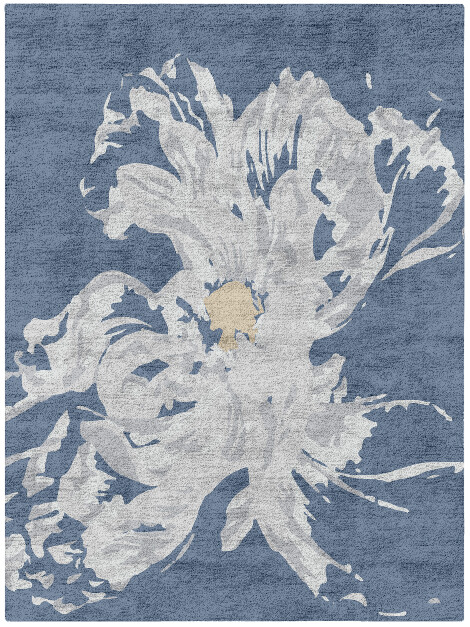 Lapis Cerulean Rectangle Hand Tufted Bamboo Silk Custom Rug by Rug Artisan