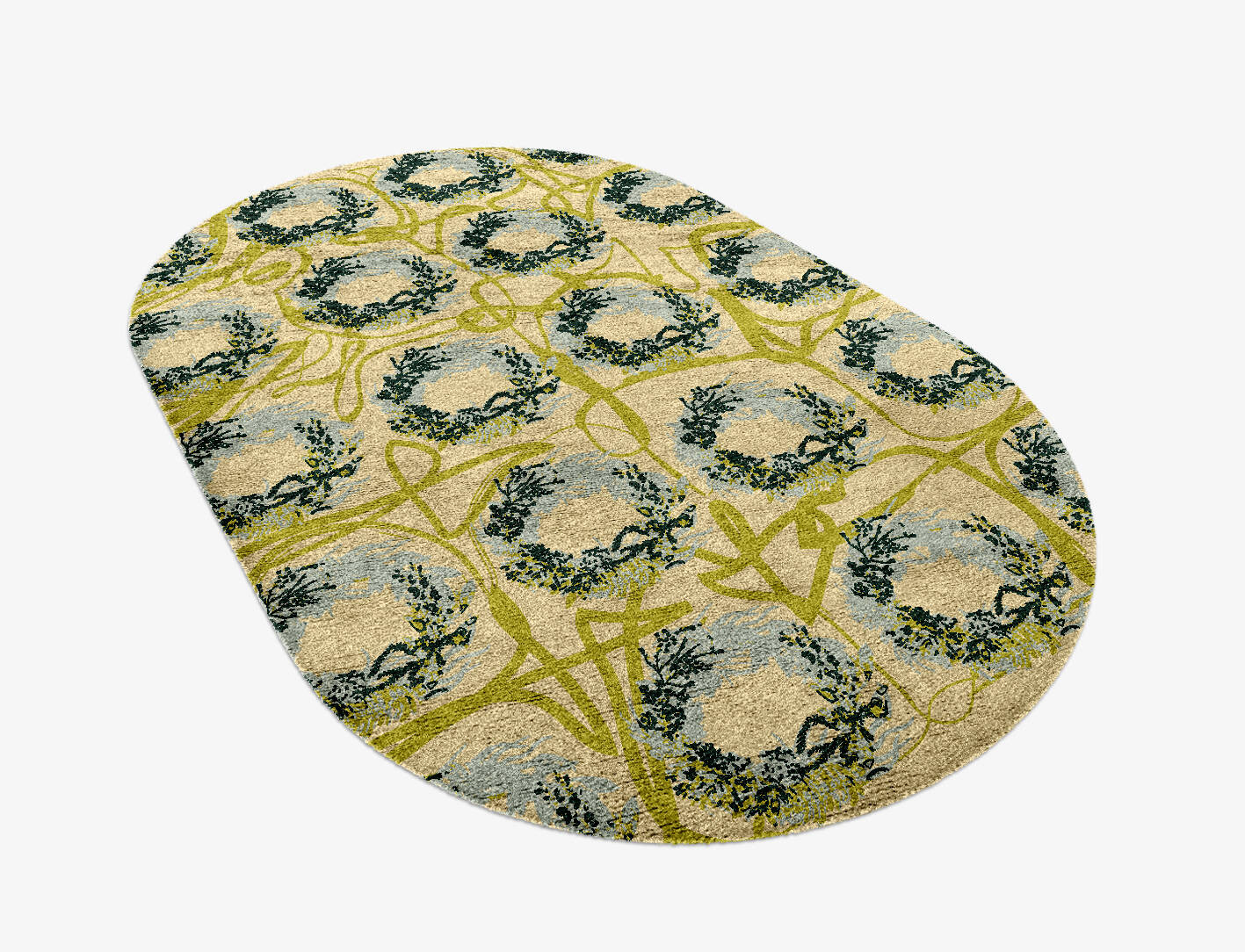 Laurel Floral Capsule Hand Knotted Bamboo Silk Custom Rug by Rug Artisan