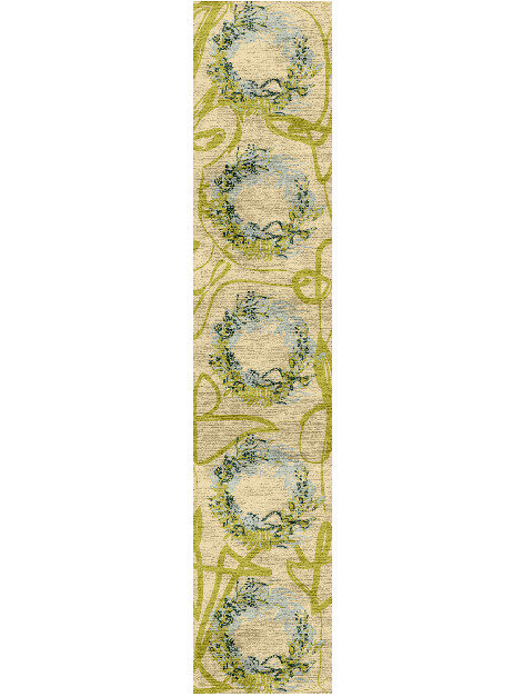 Laurel Floral Runner Hand Knotted Bamboo Silk Custom Rug by Rug Artisan
