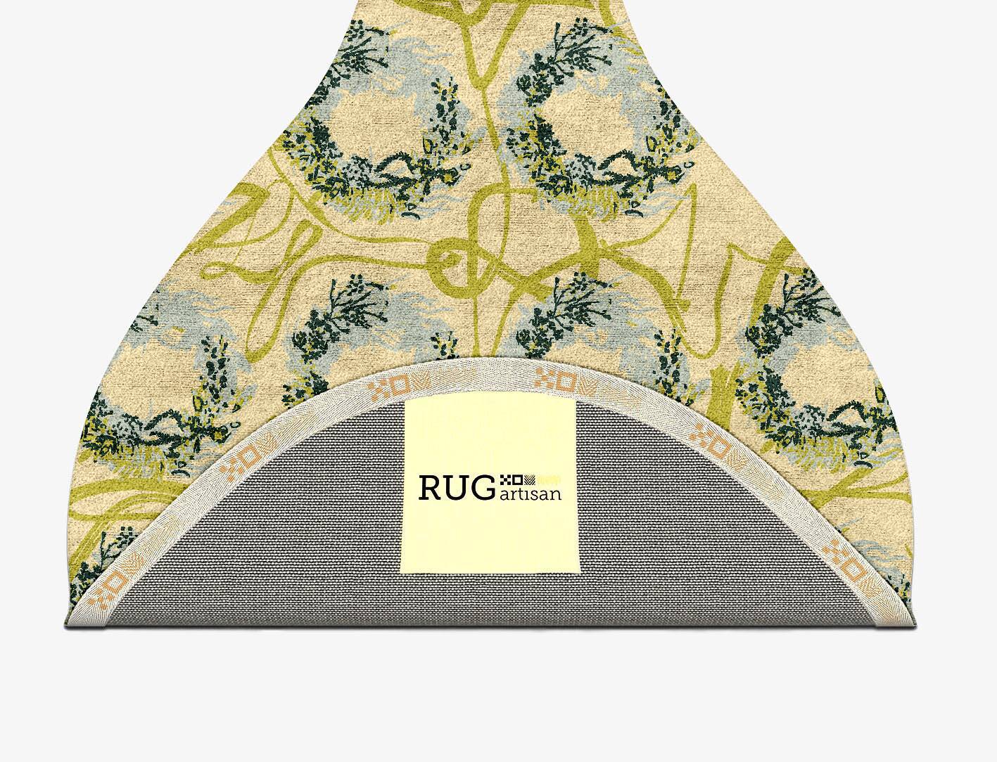 Laurel Floral Drop Hand Tufted Bamboo Silk Custom Rug by Rug Artisan