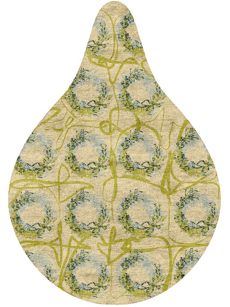 Laurel Floral Drop Hand Tufted Bamboo Silk Custom Rug by Rug Artisan
