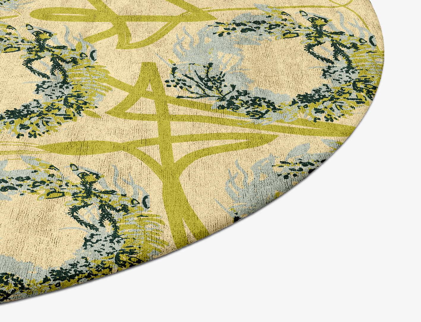 Laurel Floral Oval Hand Tufted Bamboo Silk Custom Rug by Rug Artisan