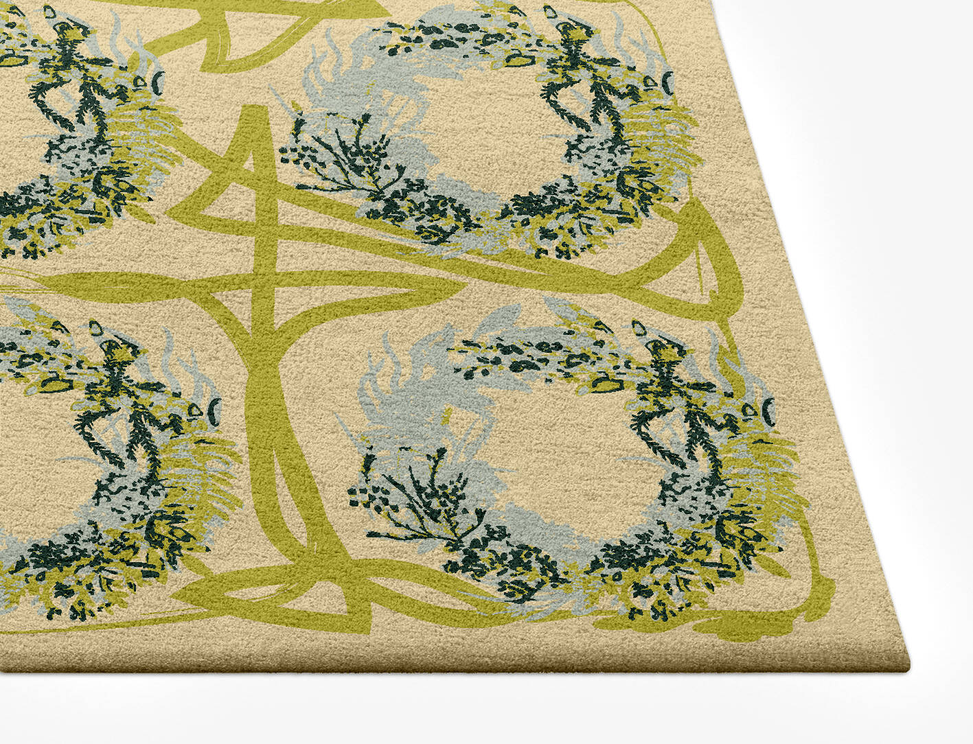 Laurel Floral Rectangle Hand Tufted Pure Wool Custom Rug by Rug Artisan