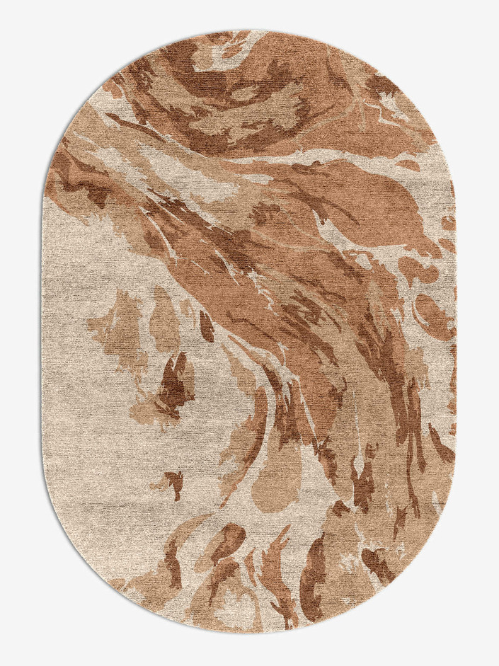 Lava Abstract Capsule Hand Knotted Bamboo Silk Custom Rug by Rug Artisan
