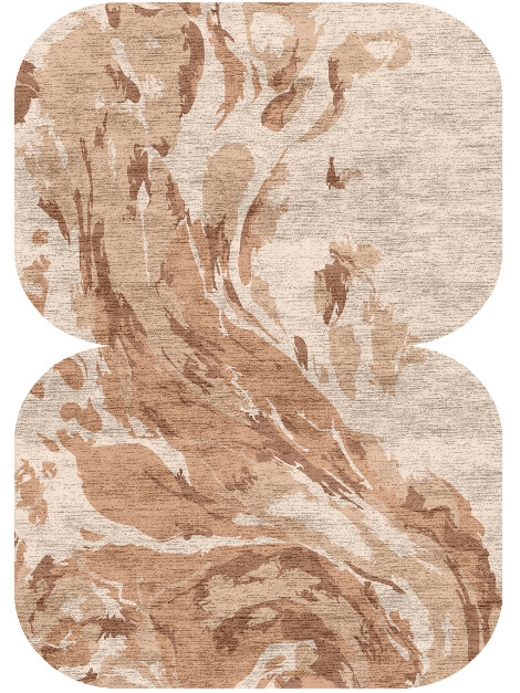 Lava Abstract Eight Hand Knotted Bamboo Silk Custom Rug by Rug Artisan