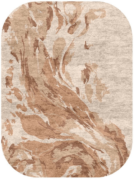 Lava Abstract Oblong Hand Knotted Bamboo Silk Custom Rug by Rug Artisan