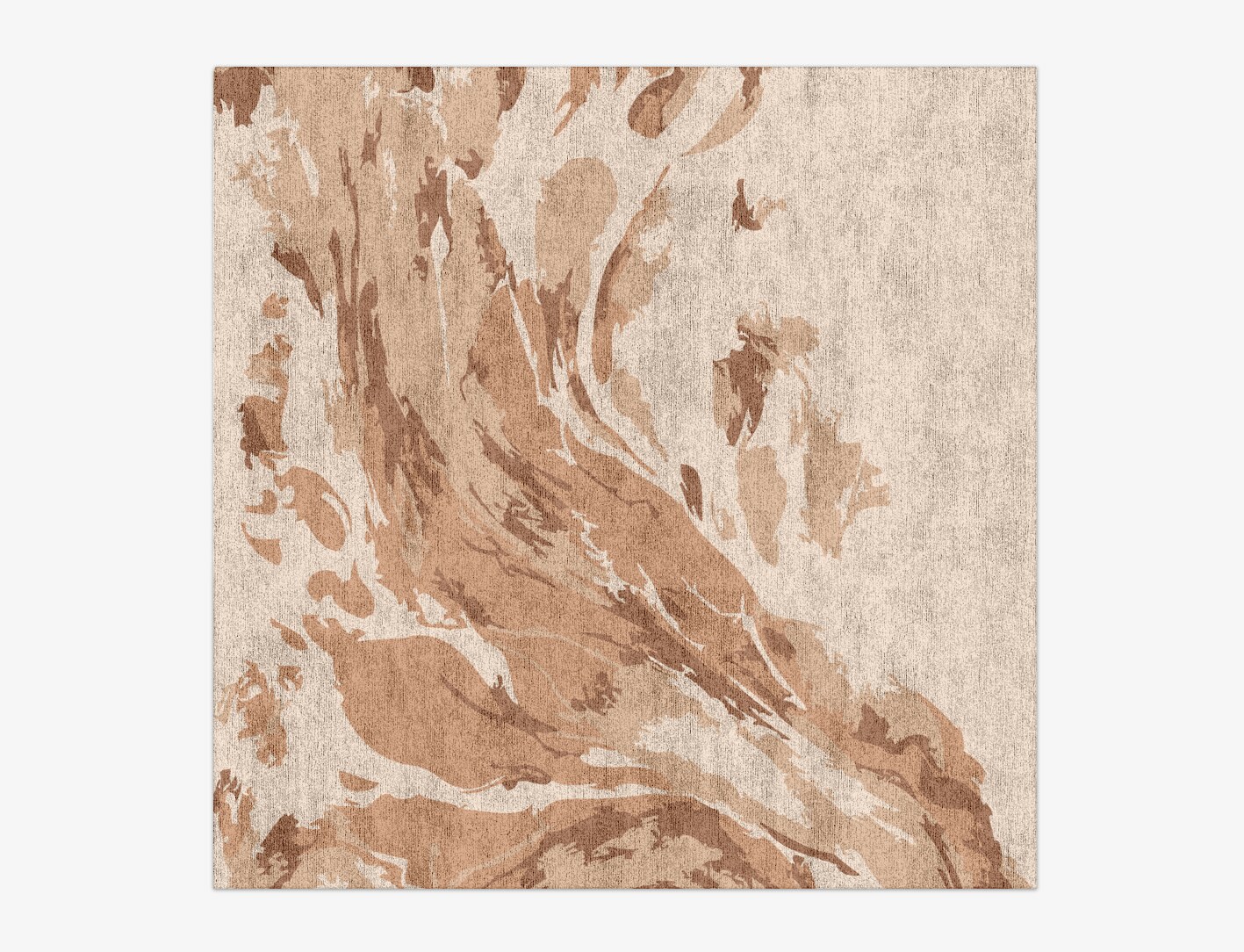 Lava Abstract Square Hand Knotted Bamboo Silk Custom Rug by Rug Artisan