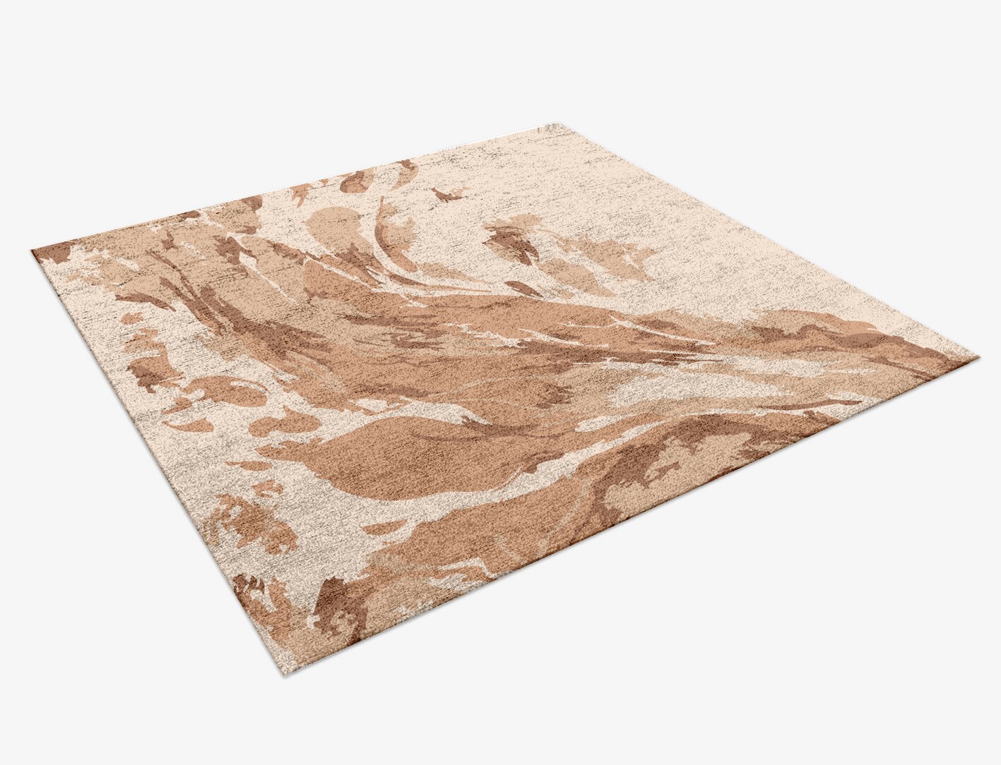 Lava Abstract Square Hand Knotted Bamboo Silk Custom Rug by Rug Artisan