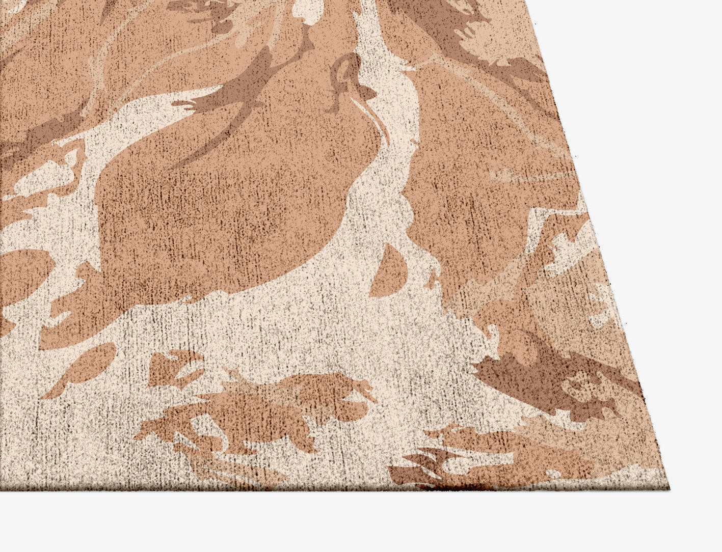 Lava Abstract Square Hand Knotted Bamboo Silk Custom Rug by Rug Artisan