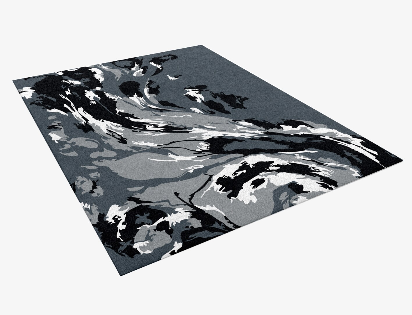 Lava Ash Monochrome Rectangle Hand Knotted Tibetan Wool Custom Rug by Rug Artisan