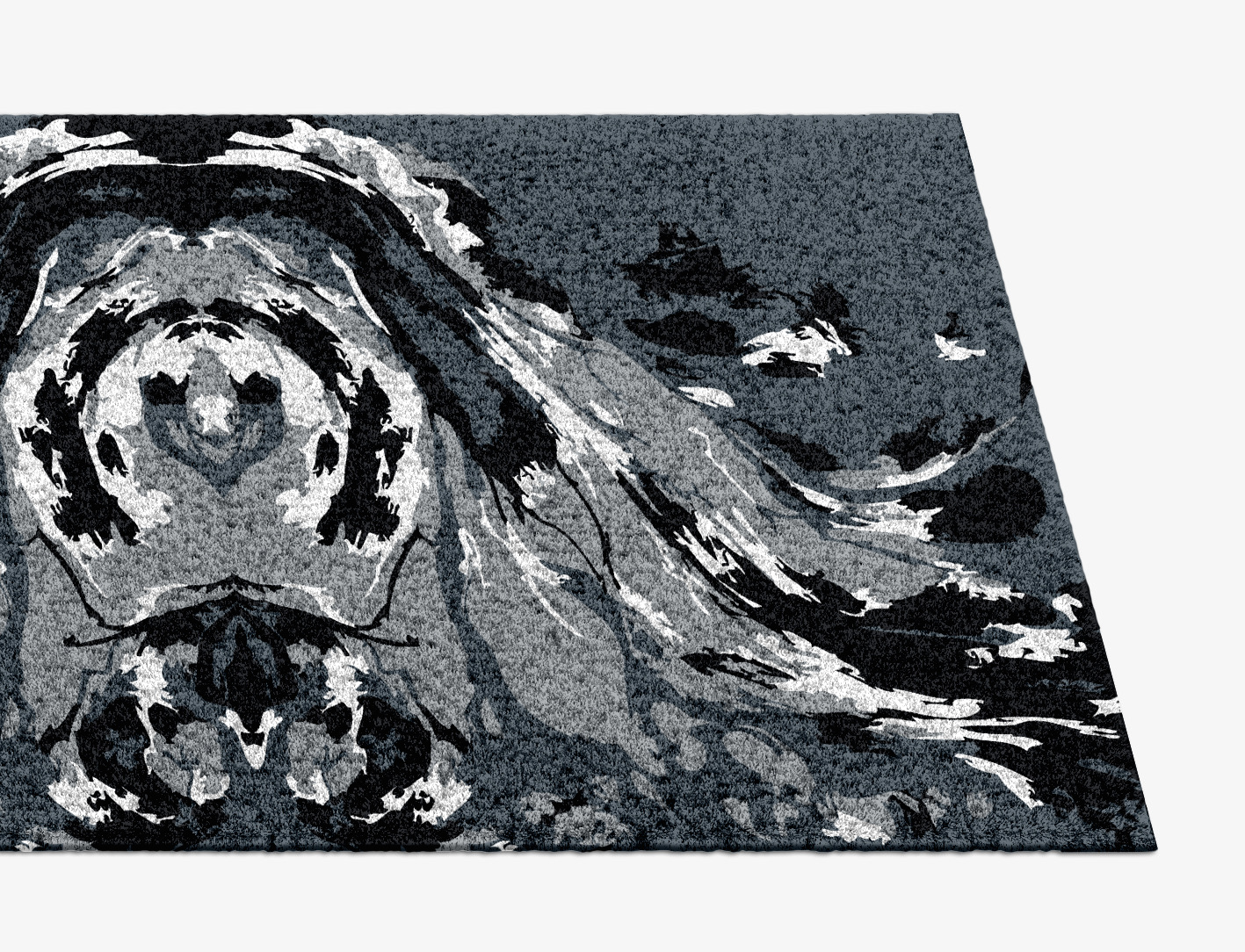 Lava Ash Monochrome Runner Hand Knotted Tibetan Wool Custom Rug by Rug Artisan