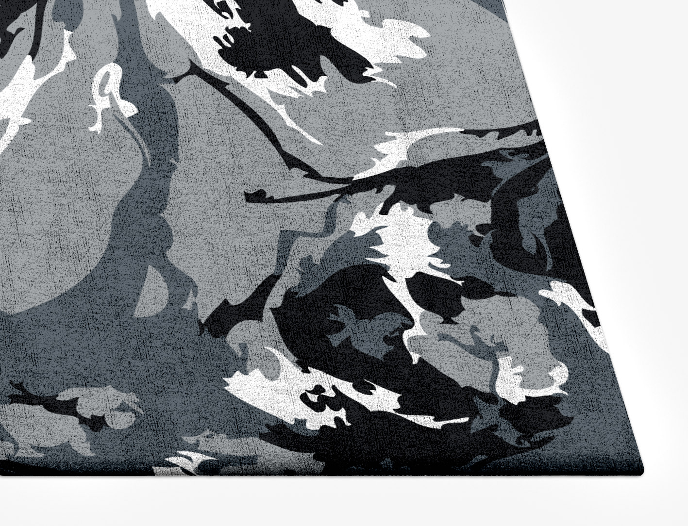 Lava Ash Monochrome Rectangle Hand Tufted Bamboo Silk Custom Rug by Rug Artisan