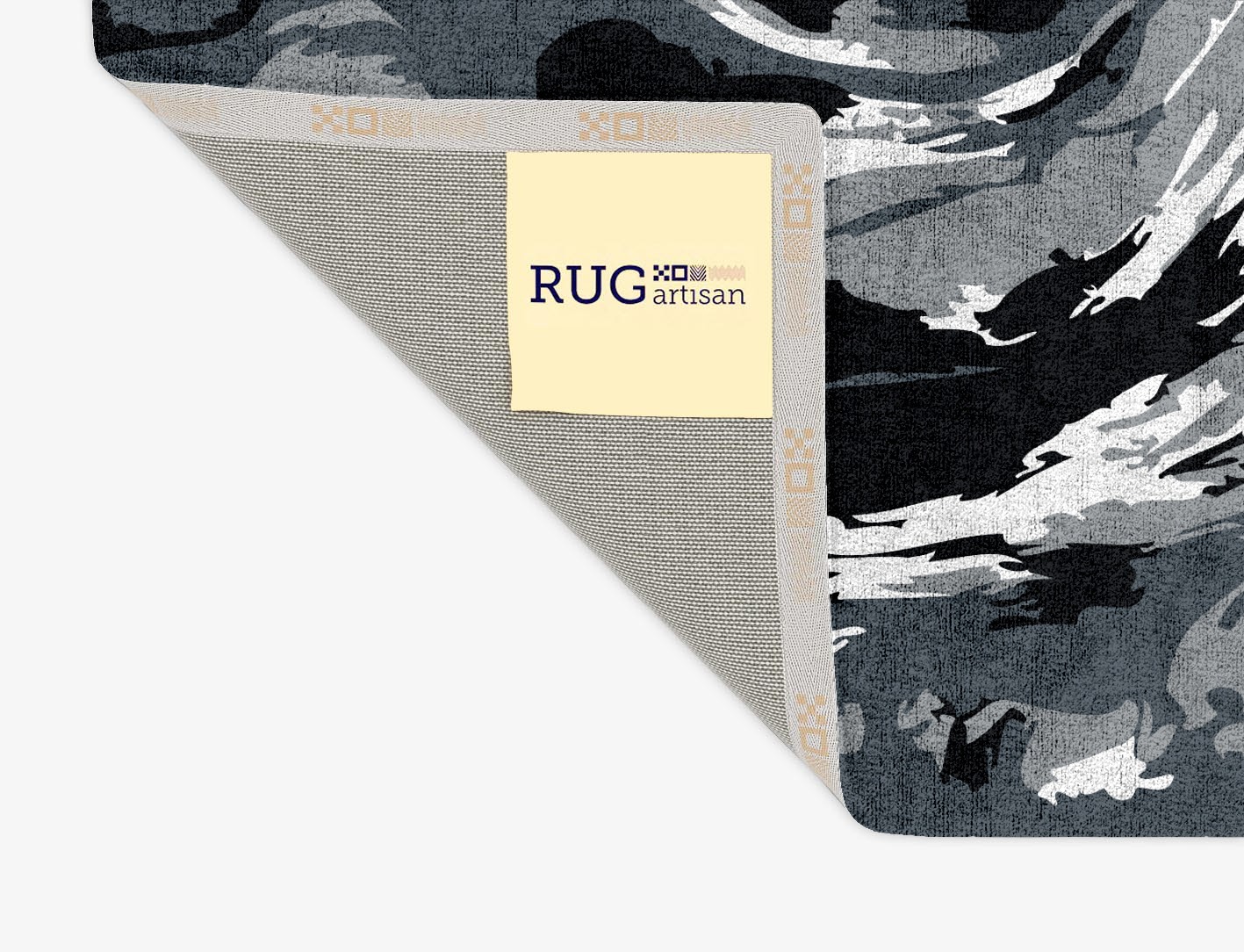 Lava Ash Monochrome Rectangle Hand Tufted Bamboo Silk Custom Rug by Rug Artisan