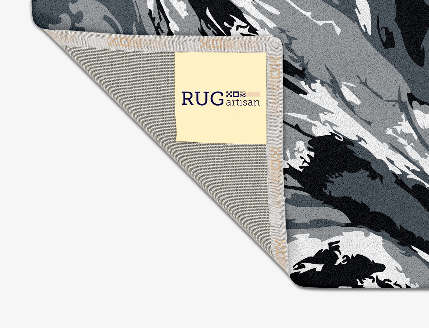 Lava Ash Monochrome Square Hand Tufted Pure Wool Custom Rug by Rug Artisan