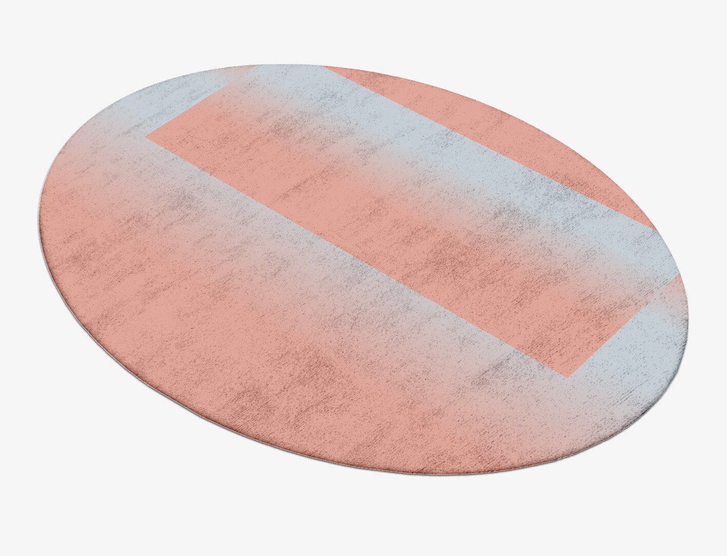 Layered Ombre Oval Hand Tufted Bamboo Silk Custom Rug by Rug Artisan
