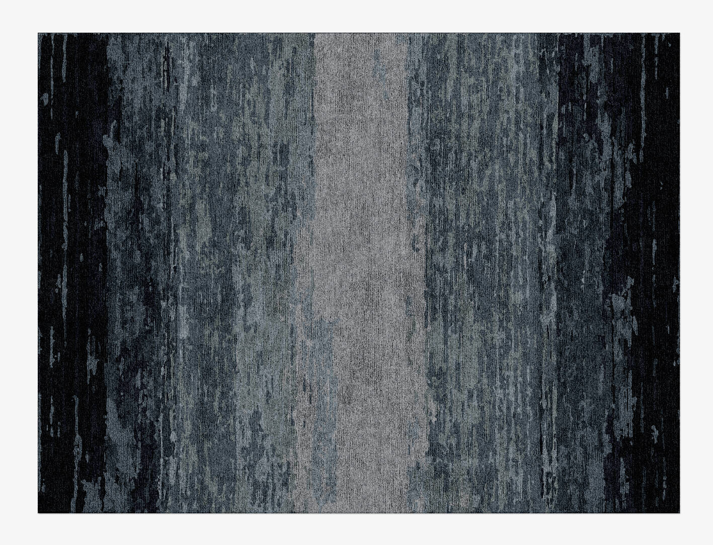 Leaden Gradation Rectangle Hand Knotted Bamboo Silk Custom Rug by Rug Artisan