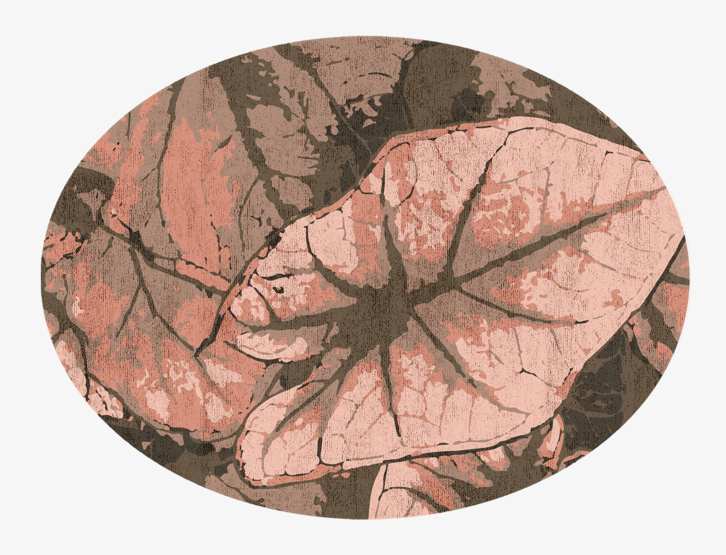 Leaf Floral Oval Hand Knotted Bamboo Silk Custom Rug by Rug Artisan
